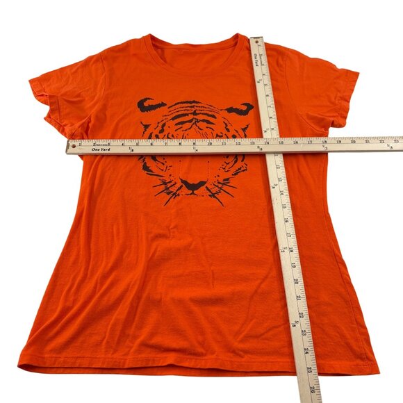 Unbranded Tiger Graphic T Shirt Women's size Medium Orange - Picture 3 of 3